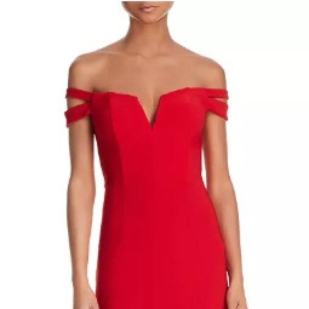 AQUA Off-the-Shoulder Gown (worn once)